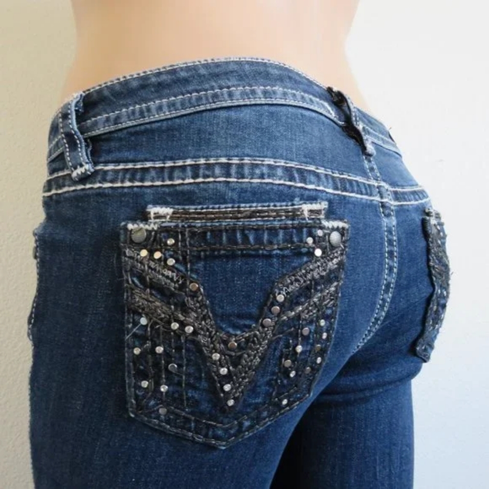 Vigoss Dublin Slim Bootcut Heritage Fit Jeans with Embellishments